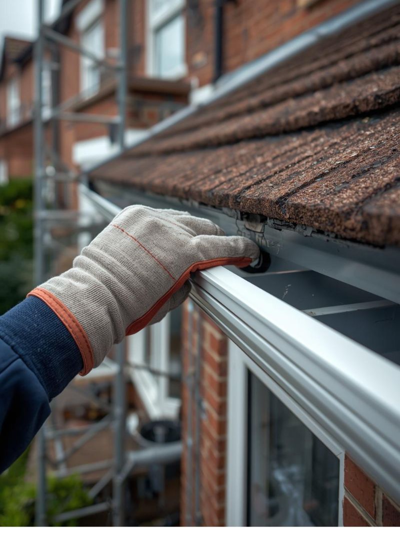 Gutters Installed on a house